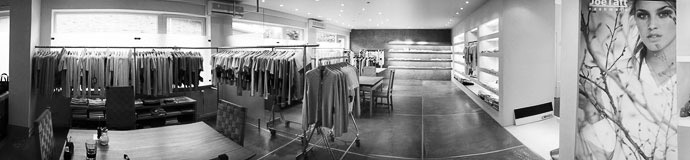 Innenansicht des Showrooms, © Uwe Kolloss Textilhandels GmbH